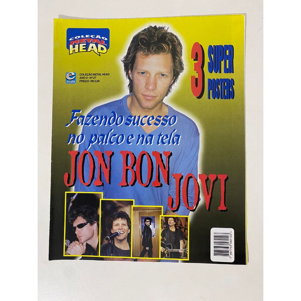 Revista Coleção Metal Head Jon Bon Jovi Pôster 10810