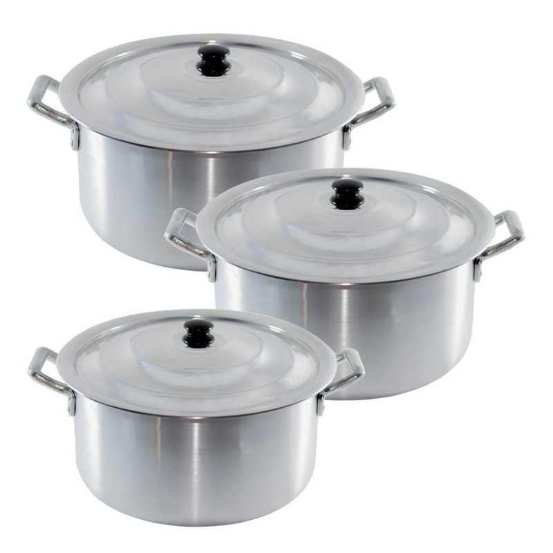 3 Caçarola Panela Industrial Restaurante Feijoada N26/28/30 em Oferta na Shopee