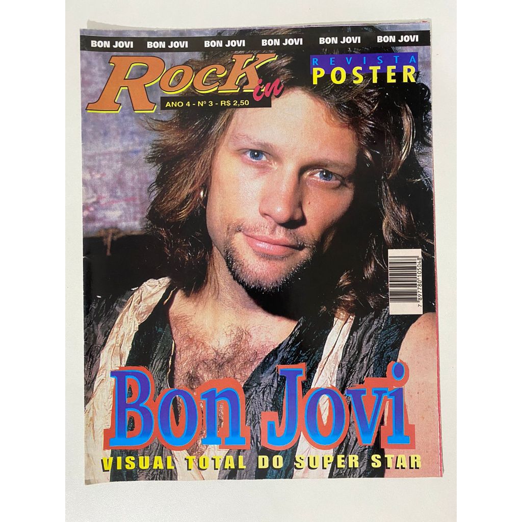 Revista Pôster Rock  Super Star Bon Jovi Fotos Pôster 10811