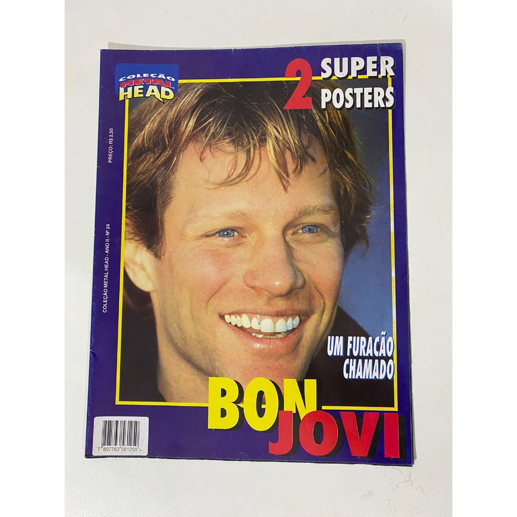 Revista Coleção Metal Head 2 Super Pôster Bon Jovi 10812