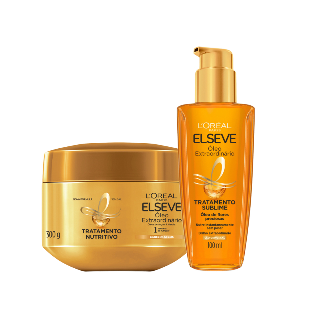 Kit Óleo Extraordinário L'Oréal Paris Elseve Creme de Tratamento 300g + Óleo Extraordinário 100ml