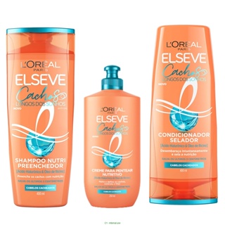 Kit Elseve Cachos dos Sonhos - Shampoo 400 ml + Condicionador 400 ml + Creme para Pentear 250 ml em Oferta na Shopee
