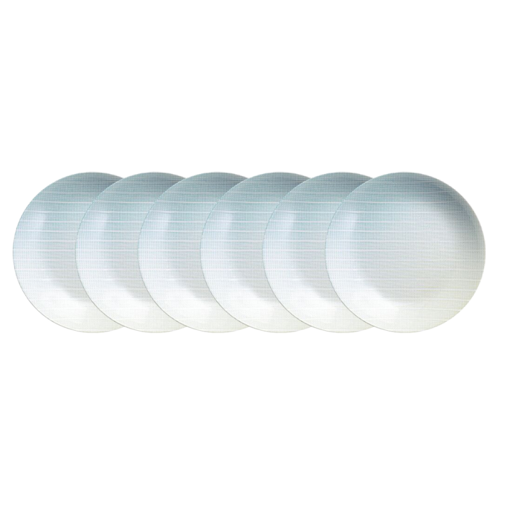 Kit 6 Pratos Raso Tramontina Polaris em Porcelana Decorada 28 cm- Mesa posta,Jantar,Almoço,Mesa decorada.