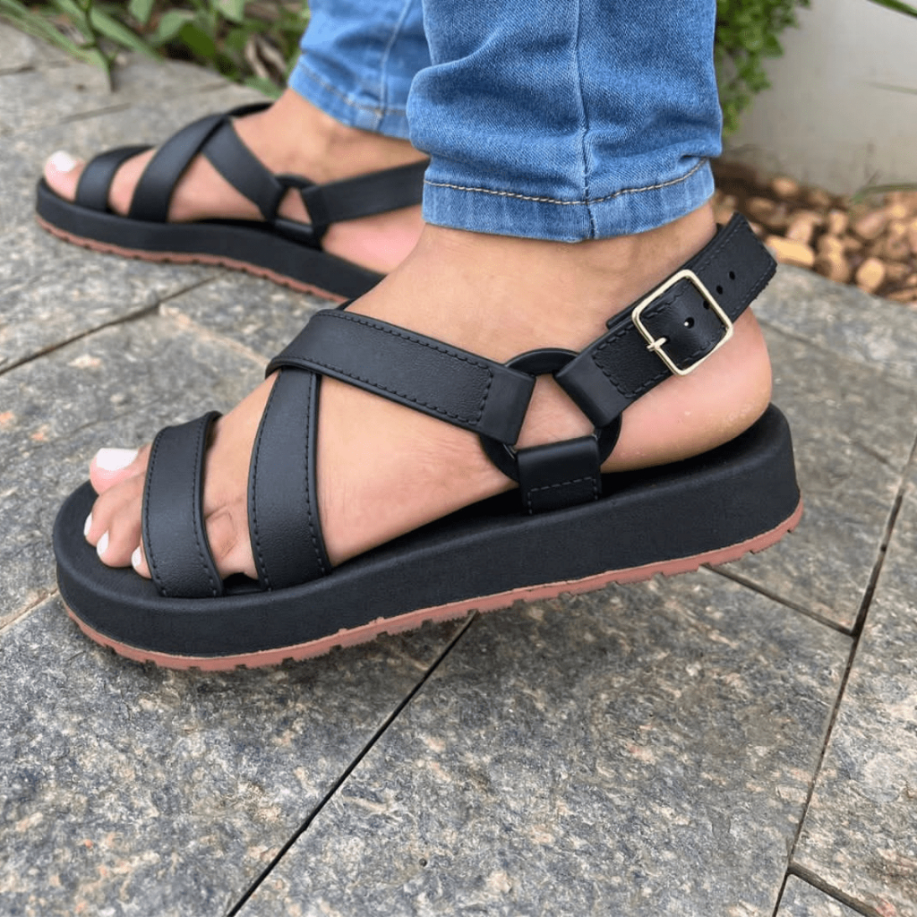sandalias  papete feminina dunas estilosa verao