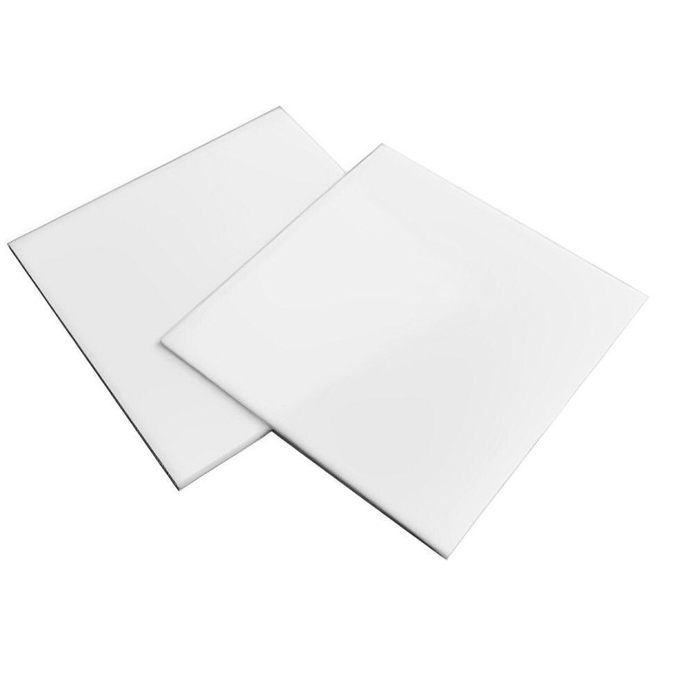 Chapa  De Acrílico Branco Leitoso 50 x 50cm 3mm