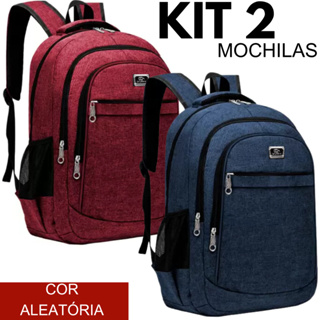 Kit 2 Mochilas Bolsa Viagem Resistente Coreana Masculina Feminina- Cor Aleatória em Oferta na Shopee