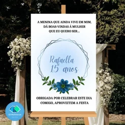 Quadro Para Aniversário Festa De 15 Anos Personalizada Com Seu Nome
