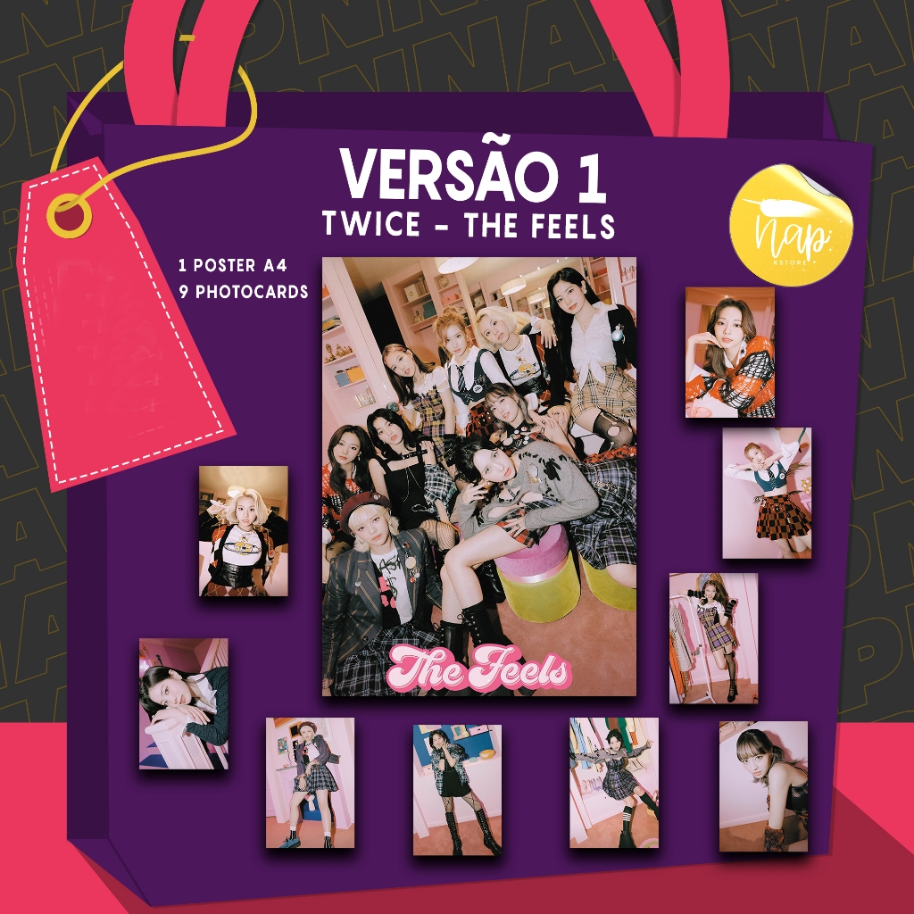 KIT ARTESANAL DE MIMOS TWICE - THE FEELS / Photocard/Pôster