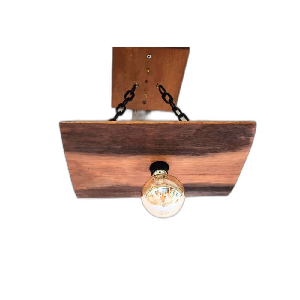 Luminária Rústica casca de madeira, para 1 lâmpada em Oferta na Shopee