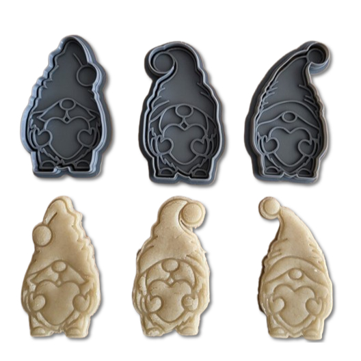 Cortadores de Biscoito Natal Gnomos   Molde Confeitaria Bolacha Cookies Foundant Biscuit