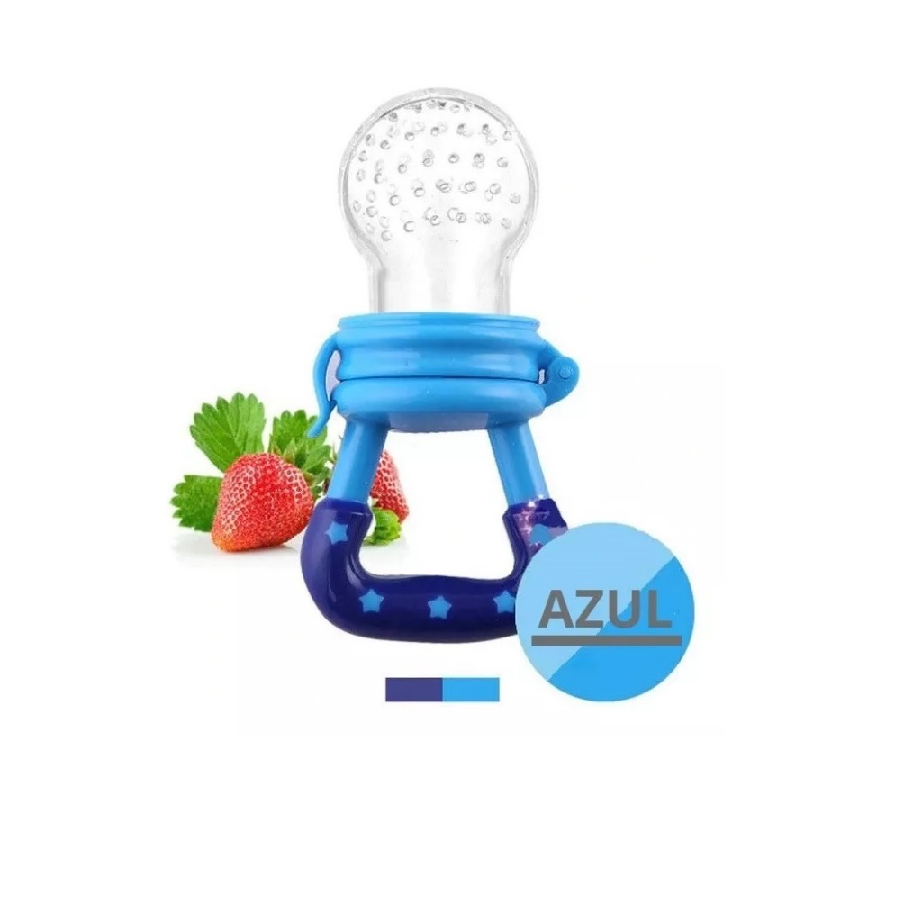 1 unidade CHUPETA ALIMENTADORA PARA BEBE PARA FRUTAS LEGUMES VEGETAIS COR: AZUL em Oferta na Shopee