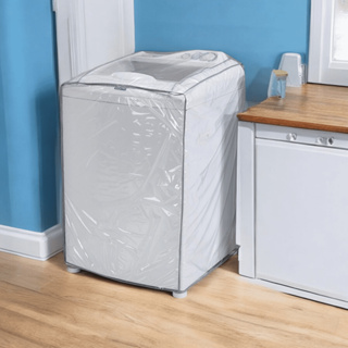 Capa para Máquina de Lavar Transparente c/ e Sem  Zíper 5Kg 16kg Pvc Protetor para Lavadora de Roupa em Oferta na Shopee