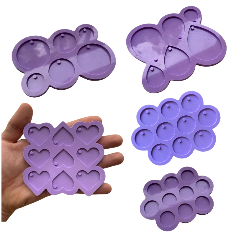 Molde Silicone Resina Varios Modelos 3mm Brinco Pingente Acessório em Oferta na Shopee