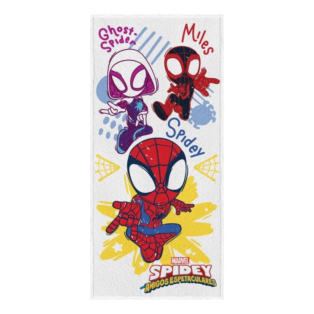 Toalha de Banho Infantil Criança Juvenil Spidey Algodão Lepper 60x120cm