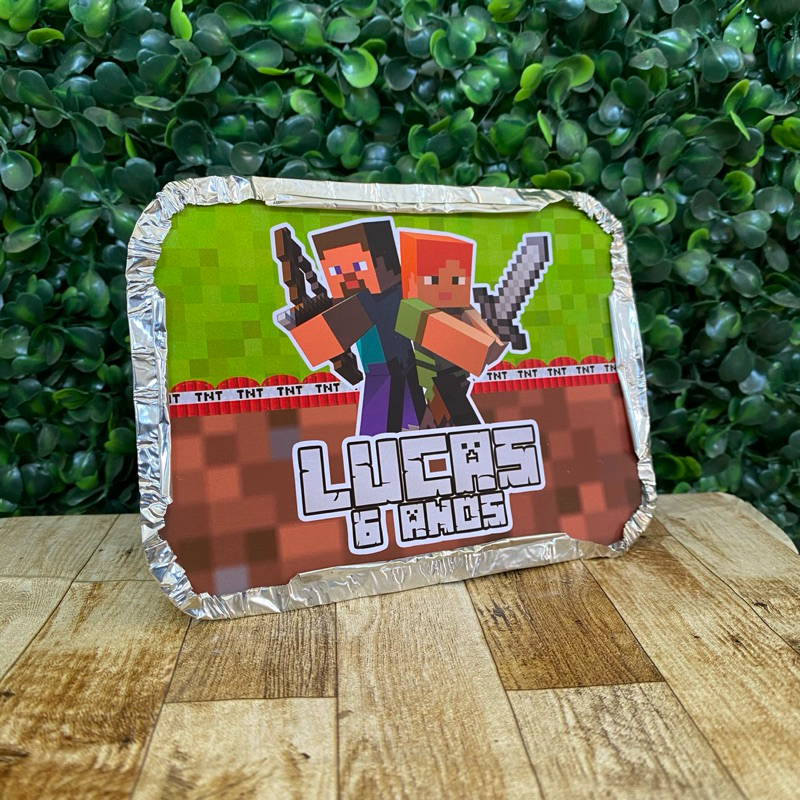 Marmitinha Personalizada Minecraft | Lembrancinha Festa Infantil