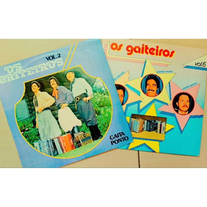 Vinil Lp OS GAITEIROS - Gaita Ponto Vol.2 - Vanerão lascado Vol.6 - Beto Caetano - Eurides Nunes - Valdir Santos