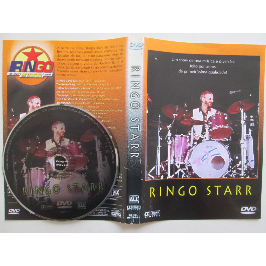DVD -THE BEATLES / RINGO / Ringo Starr / All Starr Band / No Estojo Original Preto / Midia do DVD Impecável + Encarte Principal / Impecável