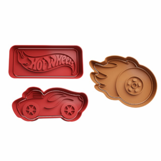 Kit 3 Cortador de bolacha Cortador de Cookie Cortador  de Pasta Cortador Massinha do Hotwheels em Oferta na Shopee