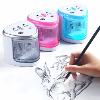 Apontador Elétrico Bateria para lápis Automático 6-12mm Multi-Funcional Operado Com 2 Furos para artistas E Casa escola em Oferta na Shopee