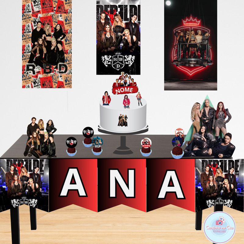 Kit Festa Rebelde Decoração pronta RBD