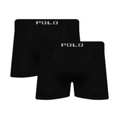 Kit 2 Cuecas Polo Boxer Microfibra Preto - POLO STAR