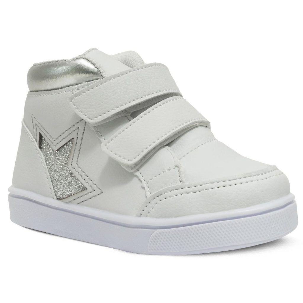 Tenis Infantil Menina Cano Alto No 22 ao 27 Botinha Feminina Glitter Calce Facil 11.106