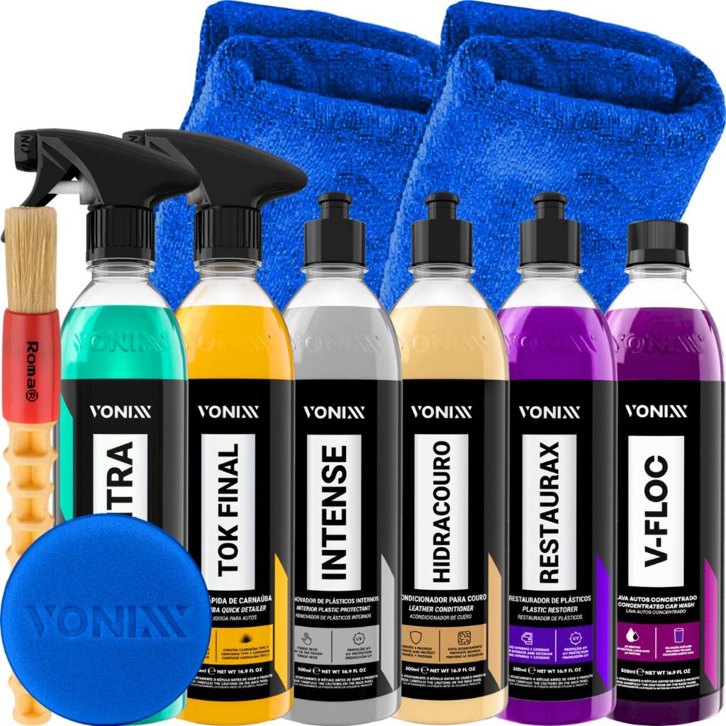 Kit Lavagem Automotiva Completa Profissional Interno Externo Produtos Vonixx em Oferta na Shopee