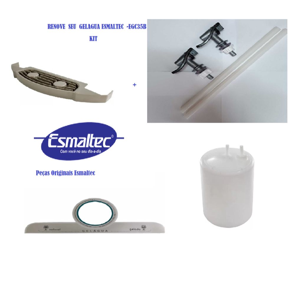 kit para Bebedouro Esmaltec egc35b Original ,cuba , 2 torneiras , 2 mangueiras , etiqueta e aparador