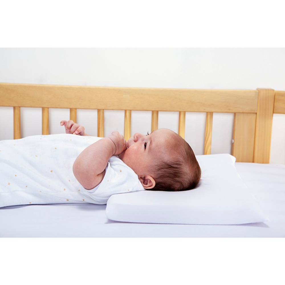 Travesseiro Anti Sufocante de Berço Para Bebê Retangular 38X28cm Antialérgico