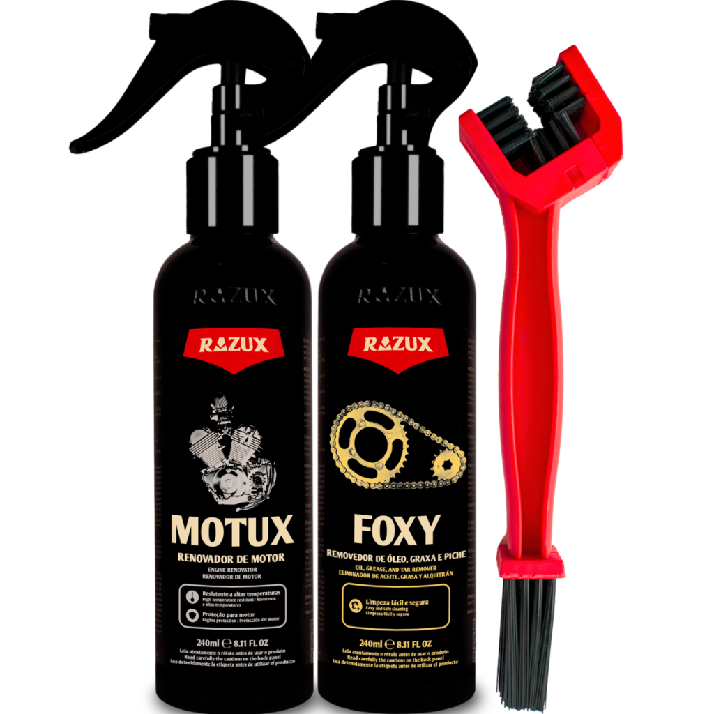 Escova para Limpeza de Corrente de Moto Bicicleta Foxy Motux em Oferta na Shopee