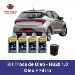 Kit Troca de Óleo HB20 1.0 - 4 Litros de Óleo 5W30 + 1 Filtro de Óleo