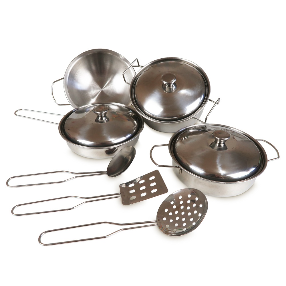 Jogo de Cozinha Panelinha Em Inox Brinquedo em Oferta na Shopee
