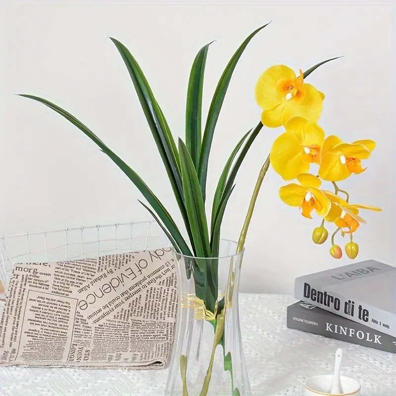 Folha de Orquídea 55cm Comprida Folha Verde Complemento para arranjos - ZH801666 em Oferta na Shopee