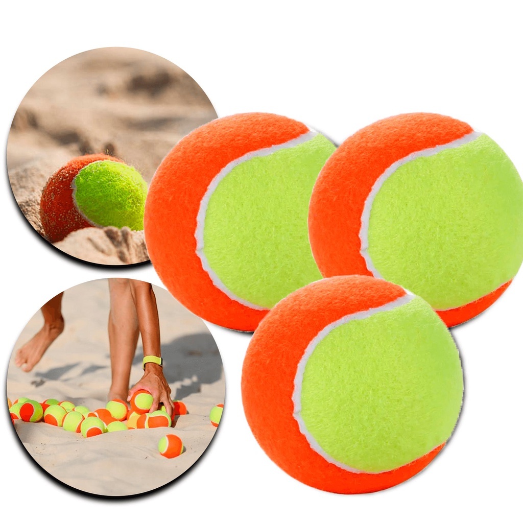 Kit com 3 Bolas de Beach Tennis Marblue: Alta Performance e Durabilidade para Seu Jogo!