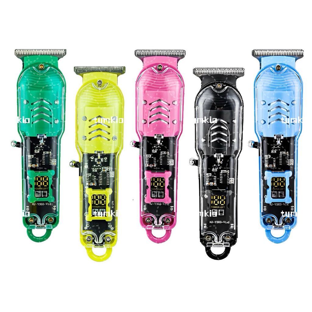 Máquina De Cortar Cabelo Profissional Smart Lcd Barbeador Elétrico Transparente Sem Fio Para Homens Visor digital LCD em Oferta na Shopee