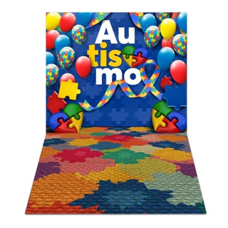 Fundo Fotográfico Transtorno Do Espectro Autista Em Tecido PN-01702 em Oferta na Shopee