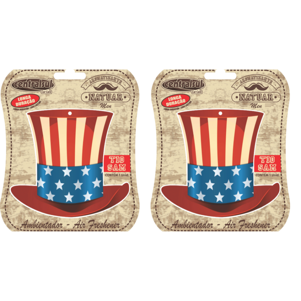 2 Aromatizante Miniatura Tio Sam Centralsul em Oferta na Shopee