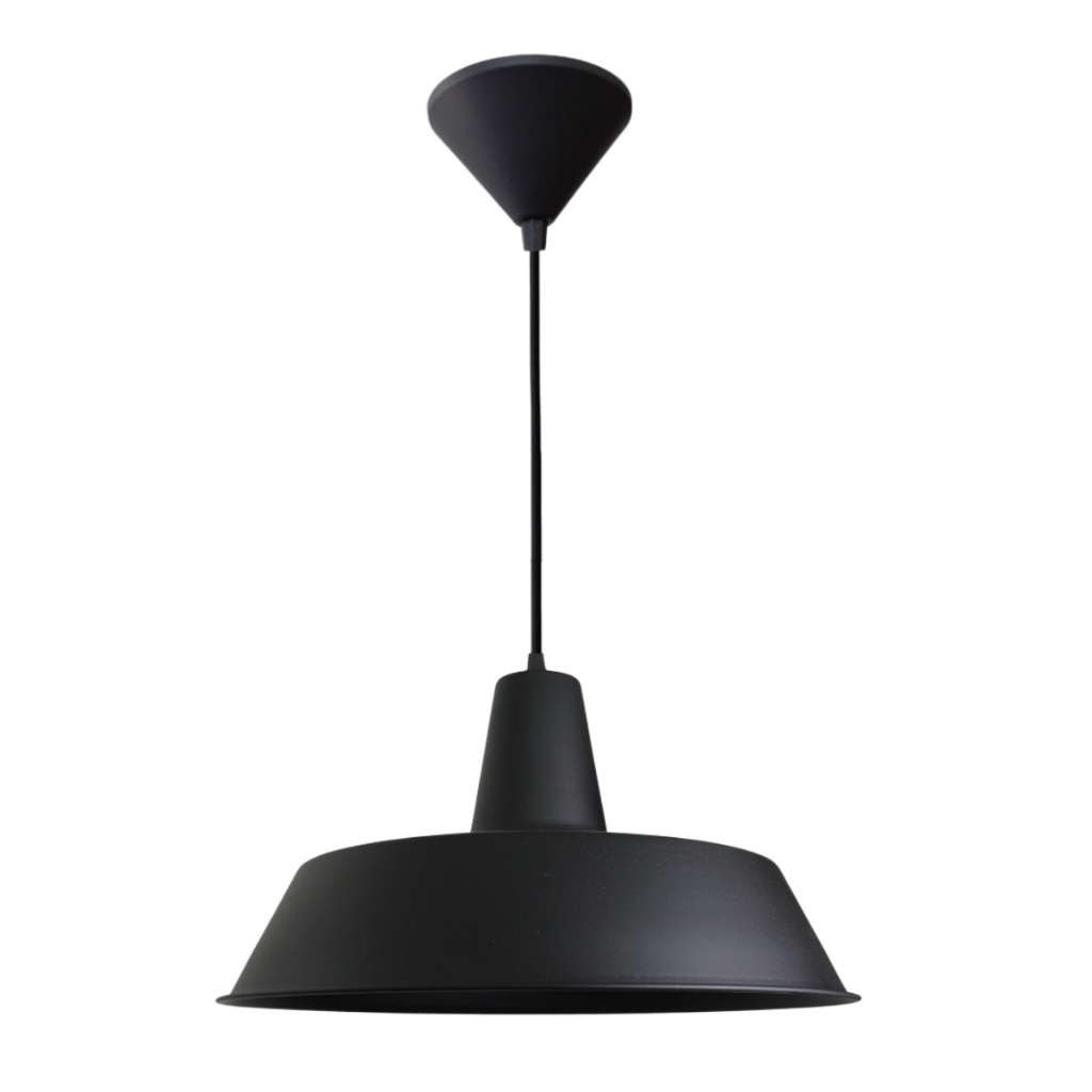 Luminária Pendente Industrial Preto 36cm Retrô Decoração Elegante em Oferta na Shopee