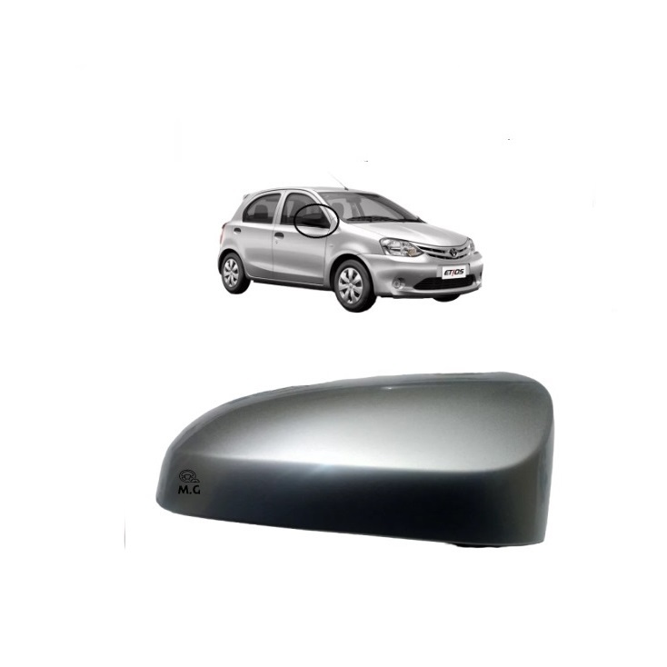 Capa Retrovisor Sem Furo Para Pisca - Original Etios Prata Lado Direito