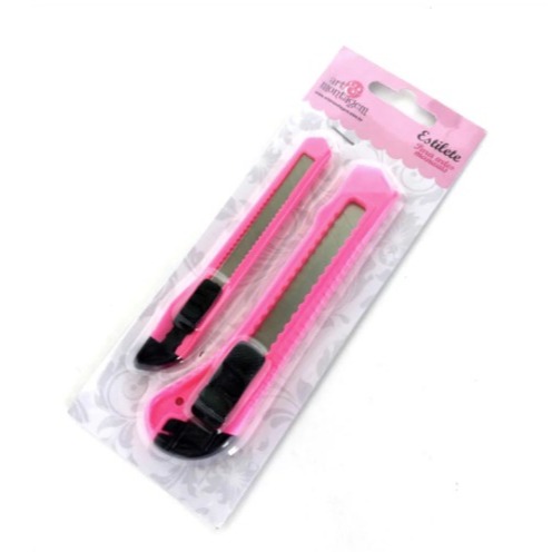 02 estiletes na cor Rosa Pink - 18mm e 10mm - Art Montagem em Oferta na Shopee