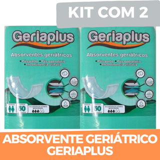 Kit 2ptes Absorvente Geriátrico Unissex Geriaplus - 50 Un CADA - Total 100 Unidades EQ.1 em Oferta na Shopee