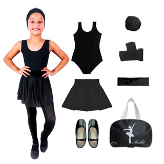 Kit Ballet  Infantil Com Bolsa 7 itens e Saia Cós em Oferta na Shopee