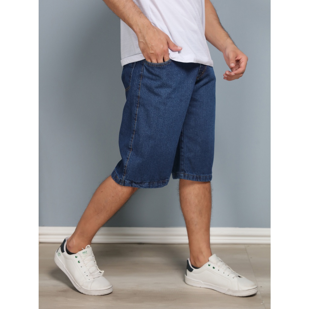 Y.L Bermuda Masculino Jeans Balão, BOCA Larga ,bem suave qualidade casual Top em Oferta na Shopee