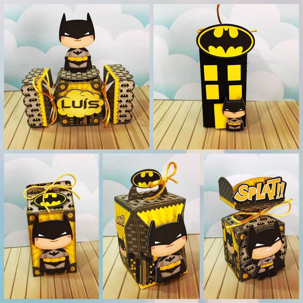 Kit de Caixinha Batman Personalizada+Aplique 3D+Fio de Cetim|Aniversario|Lembrancinha|Festa Infantil