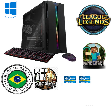 computador gamer i5 16gb completo ssd128g+hd500g + monitor+wifi autocad cs et2 lol gta5 mine Roblox — imagem 2 de 2