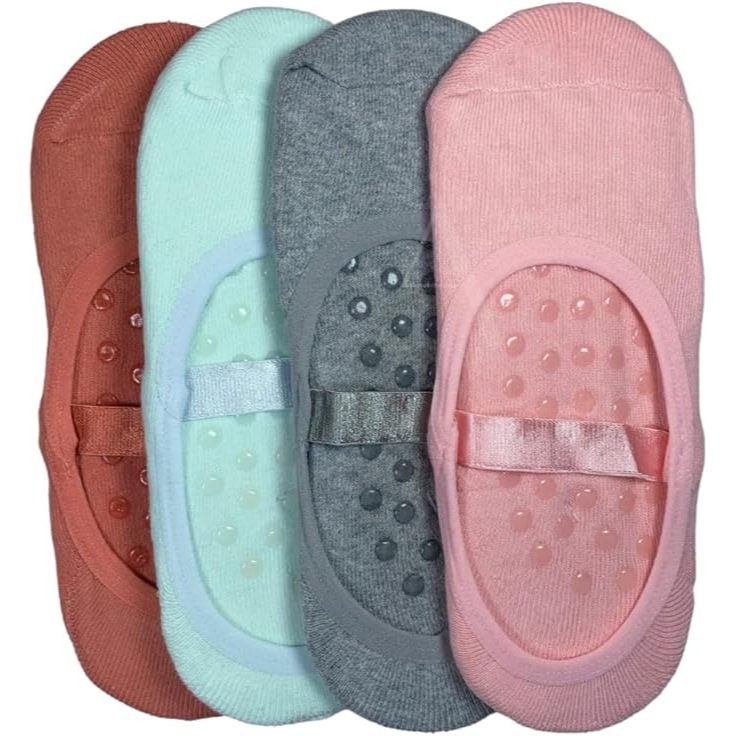 Imagem Kit Meias Sapatilha Antiderrapante Feminina Pilates Yoga Lisa Estampada com antiderrapante silicone