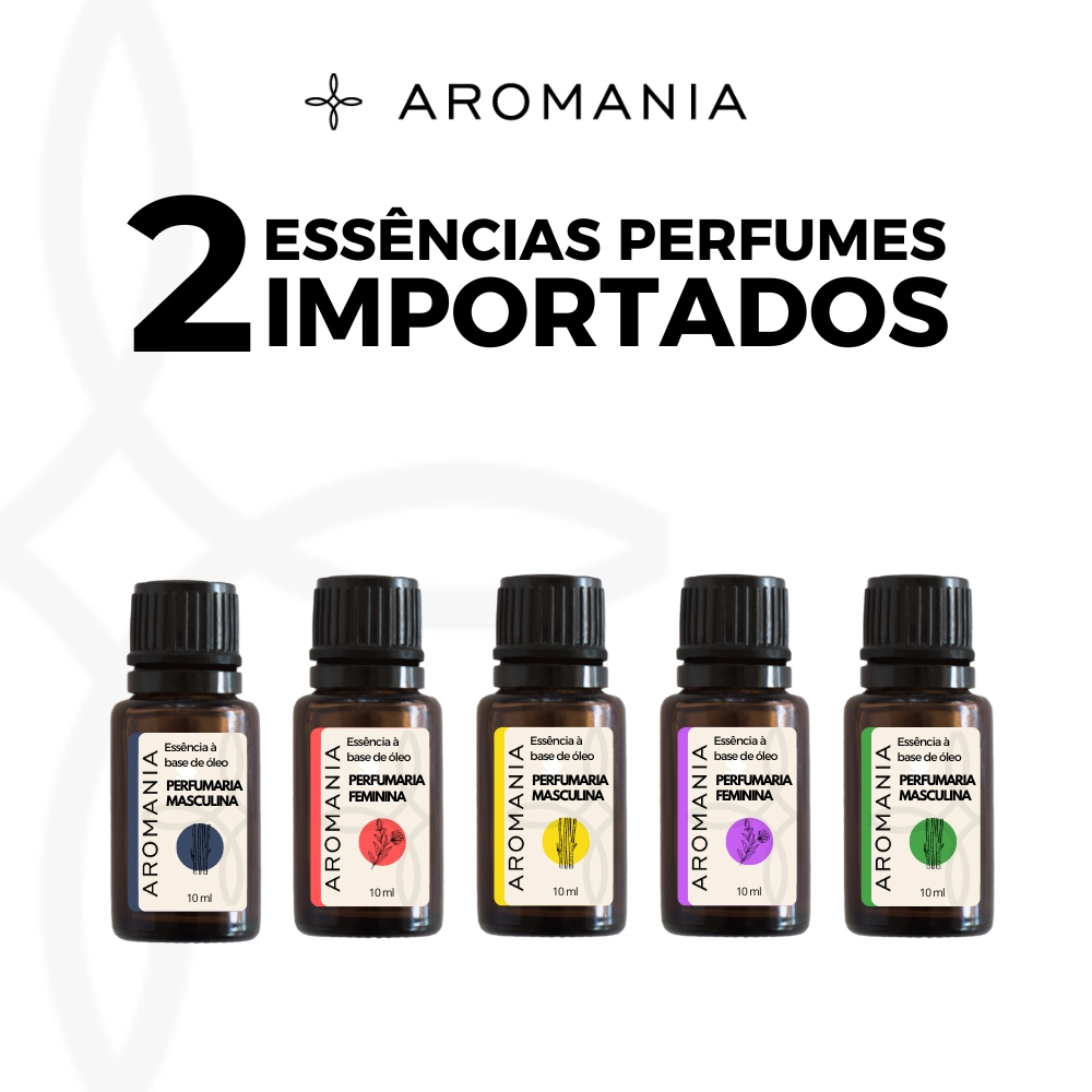 Kit 02 Essências Perfumaria Importada a Base de Óleo 10ml - Escolha a Sua