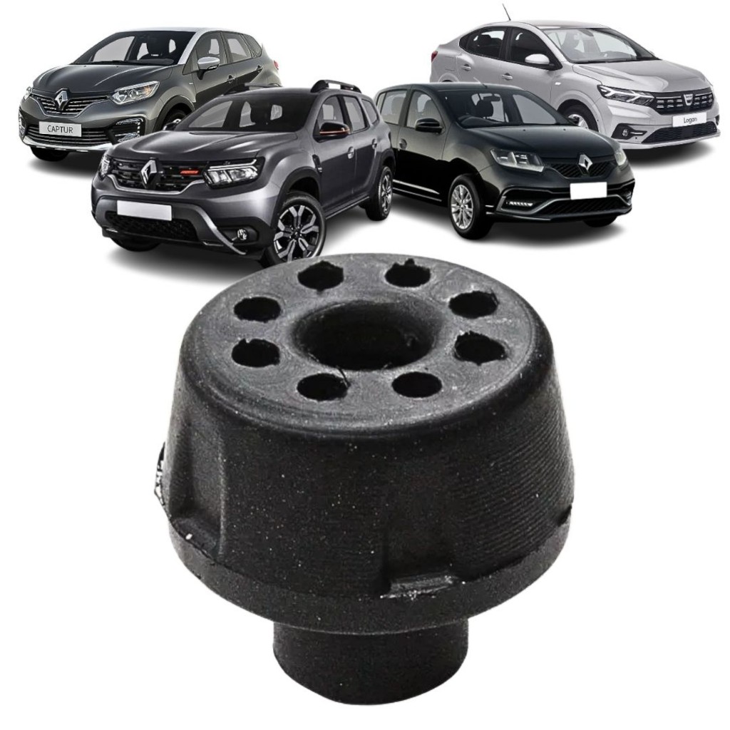 Coxim Inferior Radiador Sandero Oroch Logan Captur Duster 2010 a 2024 Posição Inferior