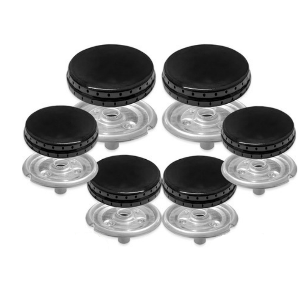 Kit Com Bocas Compatível com Fogão Esmaltec Agata Bali Caribe Veneza Kit Espalhador + Queimador