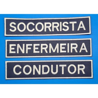 Tarjeta Patch Bordado Identificação SAMU Costas - 5cm x 24cm em Oferta na Shopee